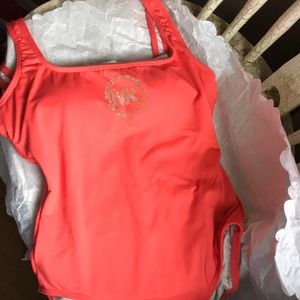 Michael Kors Orange One Piece Bathing Suit
